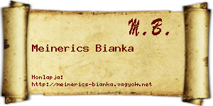 Meinerics Bianka névjegykártya